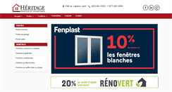 Desktop Screenshot of heritageportesetfenetres.com