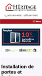 Mobile Screenshot of heritageportesetfenetres.com